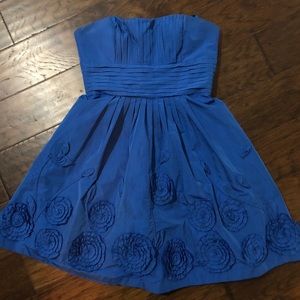 BCBG taffeta strapless dress